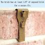 Brick Clips for Hanging, Spring Steel Hanger Exposed Brick Wall Hook Fastener Fits Brick 2 1/4 to 2 3/8 in Height 12 Pack