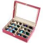 JOANNAS HOME 8 Slot Eyeglass Sunglass Storage Box, PU Leather Glasses Display Case Storage Organizer Collector (Rose Red) JOANNAS HOME 8 Slot Eyeglass Sunglass Storage Box, PU Leather Glasses Display Case Storage Organizer Collector (Rose Red)