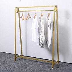 MBQQ Moden Metal Clothes Rack with Clothing Hanging Rack Organizer for Laundry Drying Rack Display Racks Garment Racks,Golden