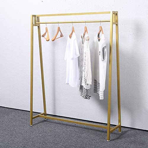 MBQQ Moden Metal Clothes Rack with Clothing Hanging Rack Organizer for Laundry Drying Rack Display Racks Garment Racks,Golden