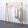 MBQQ Moden Metal Clothes Rack with Clothing Hanging Rack Organizer for Laundry Drying Rack Display Racks Garment Racks,Golden