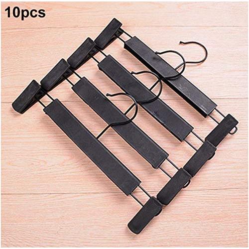 10pcs Coat Holder Hotel Multi Use Trousers Practical Hanging Anti Slip Wardrobe Clothes Hanger Strong Load Capacity Movable Clip