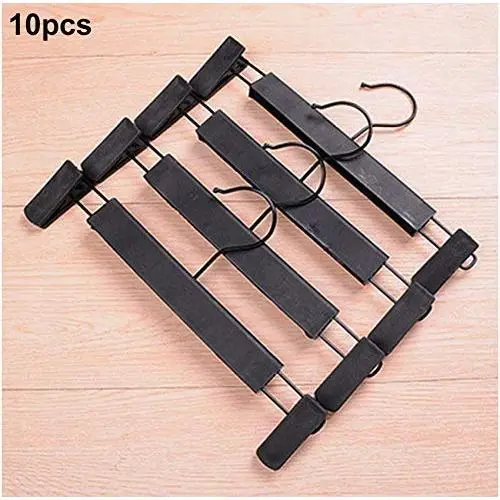 10pcs Coat Holder Hotel Multi Use Trousers Practical Hanging Anti Slip Wardrobe Clothes Hanger Strong Load Capacity Movable Clip 10pcs Coat Holder Hotel Multi Use Trousers Practical Hanging Anti Slip Wardrobe Clothes Hanger Strong Load Capacity Movable Clip