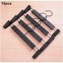 10pcs Coat Holder Hotel Multi Use Trousers Practical Hanging Anti Slip Wardrobe Clothes Hanger Strong Load Capacity Movable Clip