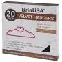 BriaUSA Clothes Hangers Heart Shaped Slim, Sturdy with Steel Swivel Chrome Hooks ? Dark Pink ? Boxes of 20