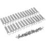 Heavy Duty D Ring Picture Hangers kit Frame Hanging Hardware Three Holes with Screw Pack of 120 Pcs