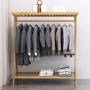 ZHHL Coat Racks, 3 in 1 Fashion Floor-Standing Clothes Stand Multifunction Storage Racks Hangers Bedroom Clothes Rack Bamboo Arts Wardrobe Shoe Rack (Size : 110x45x145CM)