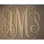 24" Wooden Vine Monogram Letters, Large Wood Monogram, Monogram Wall Art, Vine Monogram, Monogram Door Hanger