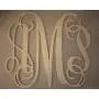 24" Wooden Vine Monogram Letters, Large Wood Monogram, Monogram Wall Art, Vine Monogram, Monogram Door Hanger