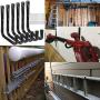 Garage and Garden Storage Utility Hooks Heavy Duty Jumbo Arm Hanger (6 Pcs Black 8" J Hook)