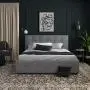 DHP Rose Upholstered Bed with Storage, Gray Linen, Queen DHP Rose Upholstered Bed with Storage, Gray Linen, Queen