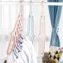 Multifunction Closet Organizer Home & Living 360° Rotate Drying Rack 9 Hole Clothes Hanger Foldable Hanger Storage Racks(Blue)