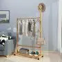 GGYDD Single Rail Bamboo Garment Rack, 8 Side Hook Tree Stand Rolling Coat Hanger for Jacket,Umbrella,Clothes,Hats,Scarf,Handbags-a 60x176cm(24x69inch) GGYDD Single Rail Bamboo Garment Rack, 8 Side Hook Tree Stand Rolling Coat Hanger for Jacket,Umbrella,Clothes,Hats,Scarf,Handbags-a 60x176cm(24x69inch)