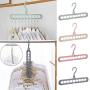 Casemall 4 PCS Space Saving Hangers, Multi-Functional 9 in 1 Magic Clothes Hangers Closet Organizer, Foldable Space Saving Hangers