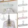 Casemall 4 PCS Space Saving Hangers, Multi-Functional 9 in 1 Magic Clothes Hangers Closet Organizer, Foldable Space Saving Hangers