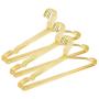 Jetdio 17.7 inch Strong Metal Wire Hangers Clothes Hangers, Coat Hanger, Standard Suit Hangers, Metal Hangers, 30 Pack, Gold