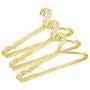 Jetdio 17.7 inch Strong Metal Wire Hangers Clothes Hangers, Coat Hanger, Standard Suit Hangers, Metal Hangers, 30 Pack, Gold