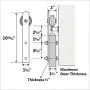 Homedex 6.6 ft Sliding Barn Door Hardware Kit - Heavy Duty Sturdy- Smoothly and Quietly - Easy to install - Fit 36"-40" Wide Door Panel (I Shape Hanger) Homedex 6.6 ft Sliding Barn Door Hardware Kit - Heavy Duty Sturdy- Smoothly and Quietly - Easy to install - Fit 36"-40" Wide Door Panel (I Shape Hanger)