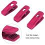 Corodo Velvet Hangers Clips, Hot Pink Hanger Clips, 80 Pack Strong Finger Flocked Clips for Use with Slim-line Clothes Velvet Hangers