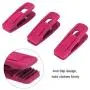 Corodo Velvet Hangers Clips, 20 Pack Hanger Clips for Use with Slim-line Clothes Velvet Hangers, Hot Pink Strong Finger Clips for Hangers