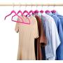 HOUSE DAY Velvet Hangers Non Slip Velvet Suit/Dress Hangers 60 Pack Velvet Shirt Hangers 16.5 &17.5 Inch Space Saving Velvet Clothes Hanger Premium Non Slip Hanger for Coats Suit Dress,Hot Pink