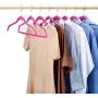 HOUSE DAY Velvet Hangers Non Slip Velvet Suit/Dress Hangers 60 Pack Velvet Shirt Hangers 16.5 &17.5 Inch Space Saving Velvet Clothes Hanger Premium Non Slip Hanger for Coats Suit Dress,Hot Pink