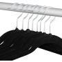 World Pride Thin Non-Slip Velvet Clothes Hanger, Pack of 100, Black