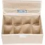 Zaki Boxes Drawer Organizer Set with Lids | Closet Organizers | Underwear Storage Boxes | for Socks, Bras, Scarves, Lingerie, Belts, More | Use Under Bed, for Travel & Luggage (Tan, 3pc Variety Pack)