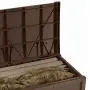 Suncast 50-Gallon Medium Deck Boxes - Lightweight Resin Indoor/Outdoor Storage Container and Seat for Patio Cushions and Gardening Tools - Store Items on Patio, Garage, Yard - Brown