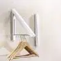 TOOGOO Wall Mounted Clothes Airer Washing Line Coat Shirt Dryer Folding/Pull Out Wall Hanger Space Saving Clothes Cupboard Storage Organiser for Washing Room Laundry Bathroom Utility