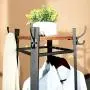 VASAGLE Industrial Coat Rack, Coat Stand with 3 Shelves, Hall Trees Free Standing with Hooks and Clothes Rail, Metal Frame ULCR80X VASAGLE Industrial Coat Rack, Coat Stand with 3 Shelves, Hall Trees Free Standing with Hooks and Clothes Rail, Metal Frame ULCR80X
