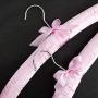 HANGERWORLD 5 Pink 17inch Satin Padded Top Garment Wedding Clothes Coat Hangers