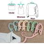 8Pcs Travel Clothes Hangers Magic Portable Glamorous Plastic Folding Coat Hanger with Anti-Slip Grooves for Scarves Suits Trousers Pants Shirts Socks Underwear Outdoor Camping Hiking