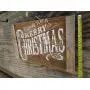 Vintage look MERRY CHRISTMAS Chalk Couture style old time font jute hanger antique style primitive style. weathered wood sign Vintage look MERRY CHRISTMAS Chalk Couture style old time font jute hanger antique style primitive style. weathered wood sign