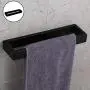 GERZ Modern Black Towel Holder SUS304 Stainless Steel Towel Hanger Towel Ring for Bathroom Lavatory Wall Mount Contemporary Style GERZ Modern Black Towel Holder SUS304 Stainless Steel Towel Hanger Towel Ring for Bathroom Lavatory Wall Mount Contemporary Style