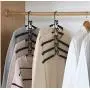 2pcs 5 in 1 Multi-Layer Clothes Hangers Space-Saving Multiple Non-Slip Hanger for Wardrobe