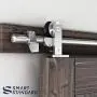 SMARTSTANDARD 6ft Top Mount Sliding Barn Door Hardware Kit - Stainless Steel Heavy Duty Sturdy Barn Door Track - Super Smoothly and Quietly - Fit 36" Wide Door Panel (T Shape Hanger)