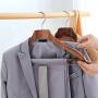 Iddefee Clothes Hanger A Pack of 8 Heavy Wooden Suit Hanger Dress Jacket Pants Jacket Hanger with Super Wide Shoulder Wardrobe Multi-Purpose Hanger Pants Hangers (Color : Retro, Size : 43.529cm)