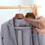 Iddefee Clothes Hanger A Pack of 8 Heavy Wooden Suit Hanger Dress Jacket Pants Jacket Hanger with Super Wide Shoulder Wardrobe Multi-Purpose Hanger Pants Hangers (Color : Retro, Size : 43.529cm)