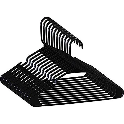 ZOYER Premium Plastic Hangers (50 Pack)- Durable & Strong Standard Hangers for Clothes - Black ZOYER Premium Plastic Hangers (50 Pack)- Durable & Strong Standard Hangers for Clothes - Black