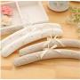 White Khaki Cotton Fabric Padded Clothes Hanger for Kids Children, Cute Pretty Flower Coat Hanger for Girl 10 Pcs Random Color