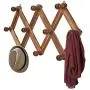 A- Coat Rack Hanger Expandable Coat Rack Wall Mounted 10 Hooks Clothes Hat Bag Hanger for Home Bedroom