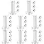 FUNJIA Robe Towel Wall Hook 8 Pieces Stainless Steel Wall-Mount Coat Hooks, Brushed Nickel (2 Inch)