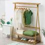 Simple Hanger Floor Coat Rack Hangers Bedroom Clothes Rack Living Room Children Storage Rack (Color : B, Size : 110cm)