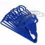 10 Pieces Non-Slip Thin Clothes Hanger Heart-shaped and Space-Saving, 16-inch Long Garment Hanger Ideal for Kids, Girls, Children Skirts, Adult Shirts, Dresses, Tank Tops, Slacks, Pants (Blue)