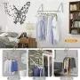 Aluminum Clothes Hanging System Wall Mounted Folding Clothes Hanger Retractable Easy Installation Home Storage Organizer (2)