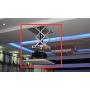 CGOLDENWALL Electric Motorized Projector Lift Ceiling Projector Hanger Smart Lift Automated Projector Mount Lift Office Conference Projector Lift/Wireless Remote (Running Distance: 0.7 M)