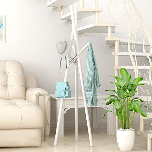 COAT RACK Feifei Hanger Floor Hanger Bedroom Clothes Rack Simple Bedroom Solid Wood Clothes Rack Simple Modern (Color : 02)