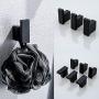 RANDOM Matte Black Towel Robe Hooks Bathroom Hardware Accessories Coat Hook 304 Stainless Steel Clothes Hook for Bath Kitchen Contemporary Hotel Style Wall Mounted 2 Pack.
