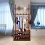 Cxjff Free Standing Coat Rack Clothes Hat Stand Hanger 3 Layers Shoes Shelf Solid Wood 11 Hooks, 80 29.5 165CM (Color : Brown)